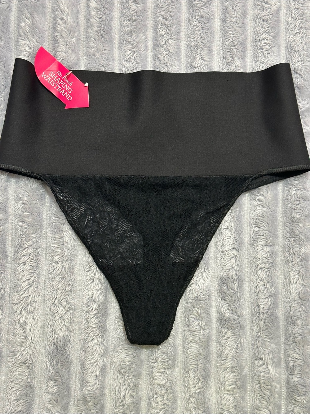 Maidenform Black High-Waist Lace Shaping Thong